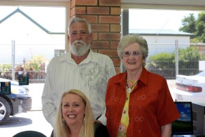 The author, Melanie Calvert, with her parents Ted and Phyllis Calvert.